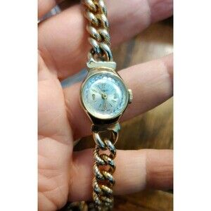 Vtg Sheffield Watch Swiss Ladies Wristwatch, 17 Jewels Chain Strap Not Working